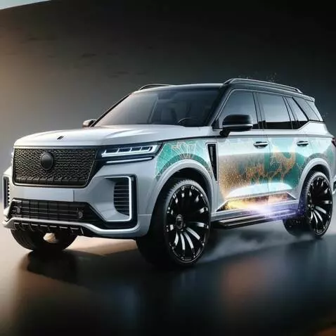 AI Video from prompt: По степи едет машина, вся покрытая казахскими уз