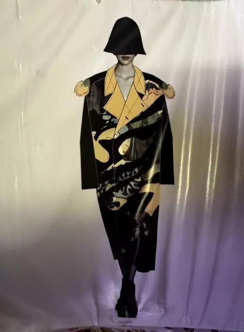 AI Video from prompt: Сделай видео будто человек с рисунка выходит на 