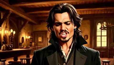 AI Video from prompt: Мужчина поёт песню. камера отъезжает. Мужчина ст