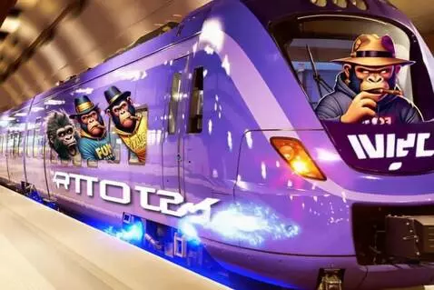 AI Video from prompt: Start with a cinematic shot of a futuristic purp