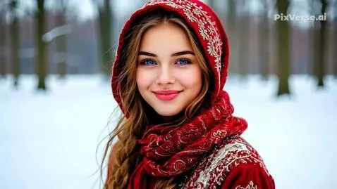 AI Video from prompt: Красивая девушка нежно улыбается