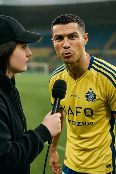 AI Video from prompt: Реалистичное видео интервью на футбольном поле. 