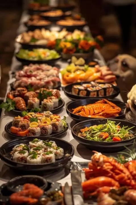 AI Video from prompt: Камера оператора перемещается между столиками в 