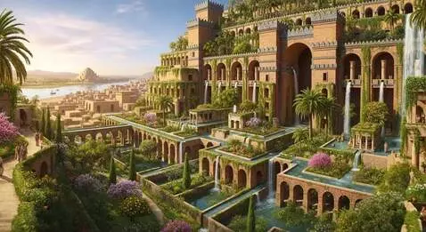 AI Video from prompt: Камера кинематогрофично летит над древним Вавило