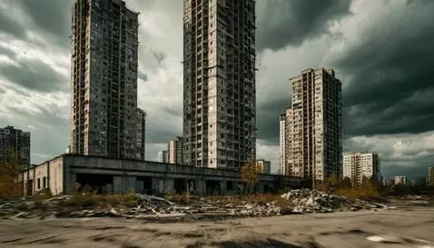 AI Video from prompt: Fast run forward and until the building turn lef