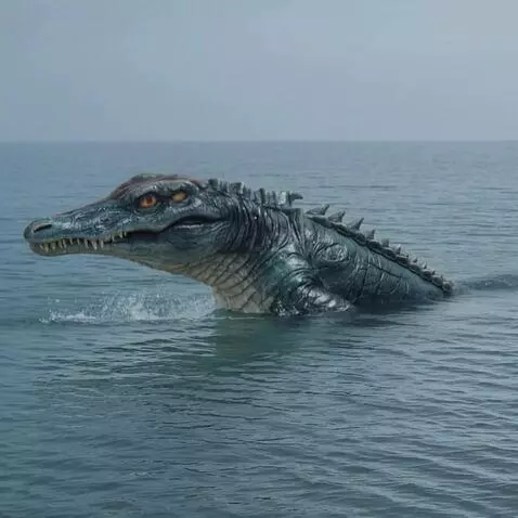 AI Video from prompt: Монстр ныряет в воду