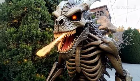 AI Video from prompt: Spews flames