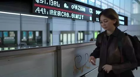 AI Video from prompt: Make a video about checking in at the airport in