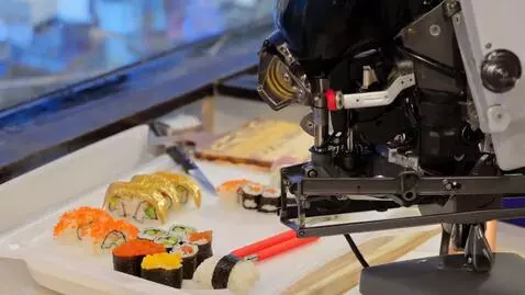 AI Video from prompt: The robot that makes sushi