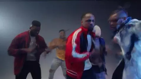 AI Video from prompt: create a video of men dancing to hip hop rap mus