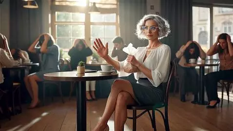 AI Video from prompt: Женщина, 35 лет, модельной внешности, красивая, 