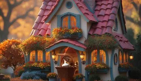 AI Video from prompt: Иллюстрация в стиле детской книги: зайчики в ярк