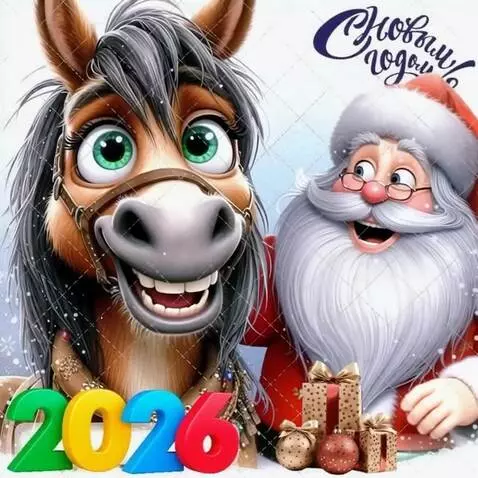 AI Video from prompt: Они смеются и дед мороз дарит подарки