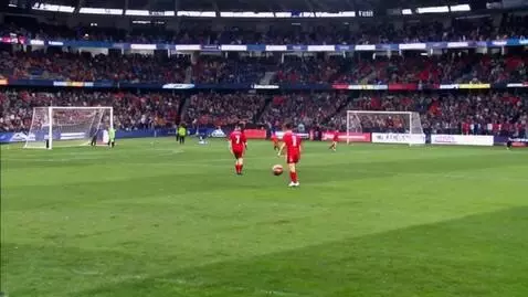 AI Video from prompt: Realistic football stadium environment, filmed f