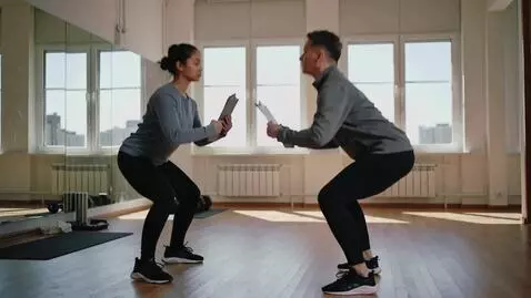 AI Video from prompt: A professional instructor carefully observes a s