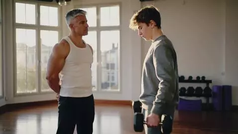 AI Video from prompt: A professional instructor carefully observes a s