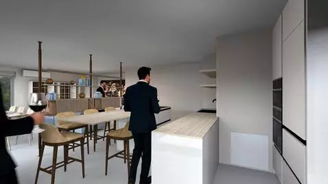 AI Video from prompt: за столом по очереди появляются люди. Они разгов