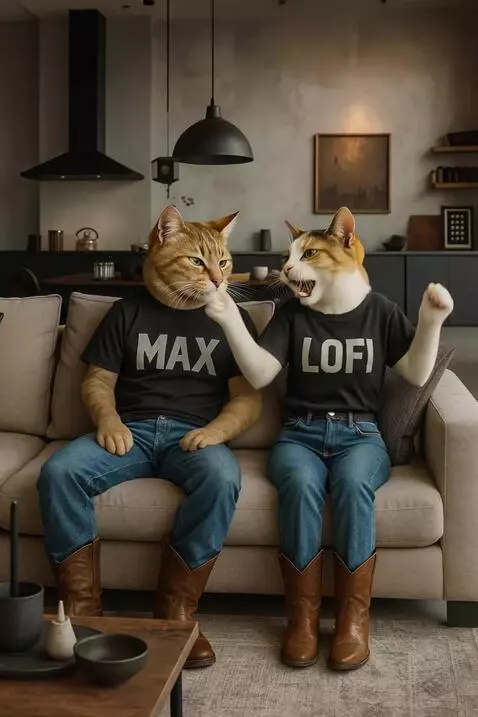 AI Video from prompt: Rien,hablan animadamente,camara efecto 360 envol