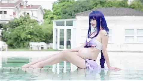 AI Video from prompt: Woman's belly gets inflated with air and first p