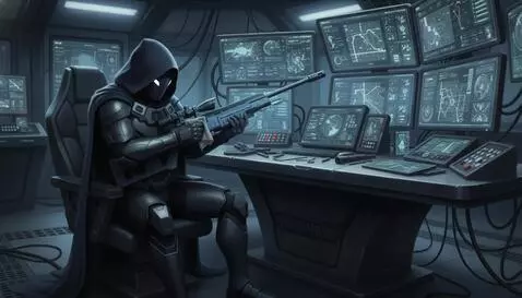 AI Video from prompt: The character is sitting in a chair, holding a r