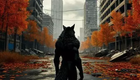 AI Video from prompt: Black werewolf speaks