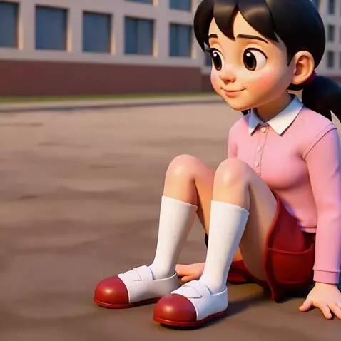 AI Video from prompt: She stands up and walking extreme close up with 