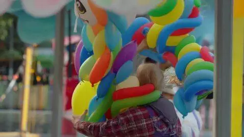 AI Video from prompt: Balloon trapped