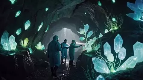 AI Video from prompt: Scientists are searching mysterious underground 