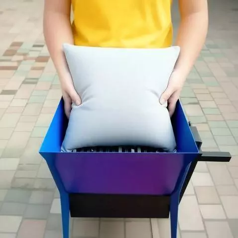 AI Video from prompt: A person t-shirt stands outdoors on a paved pati