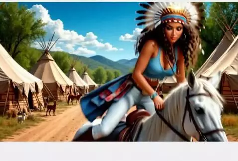 AI Video from prompt: Девушка скачет на лошади быстро, галопом, вперёд