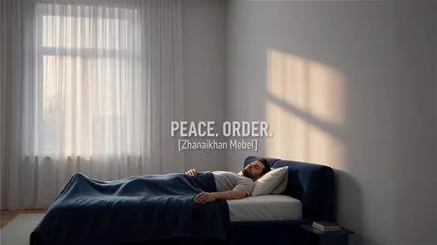 AI Video from prompt: The commercial begins with a man sleeping on a c
