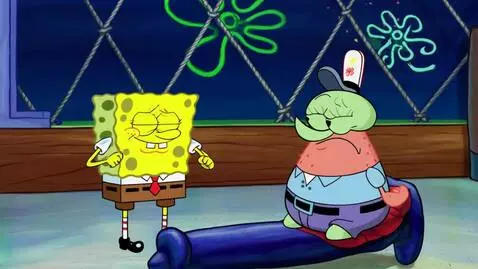 AI Video from prompt: sponge bob boxing brother refere mr beast an cri