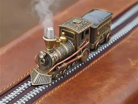 AI Video from prompt: The train moves slowly forward, gradually slowin