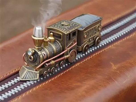 AI Video from prompt: The train moves slowly forward, gradually slowin