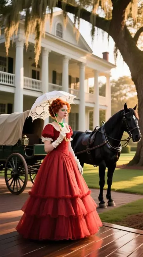 AI Video from prompt: A woman approaches a horse, the horse snorts and