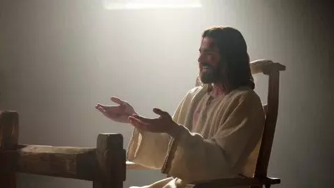 AI Video from prompt: Jesus Christ, with a serene, loving, and compass