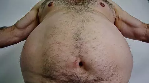 AI Video from prompt: a man belly inflation