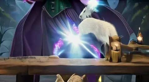 AI Video from prompt: "Animate the image. Magical elements glow, move 