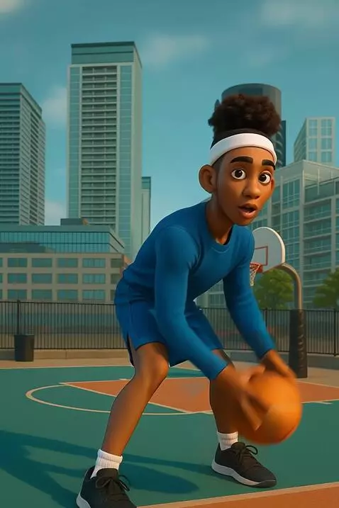 AI Video from prompt: Sinking the basketball very hard