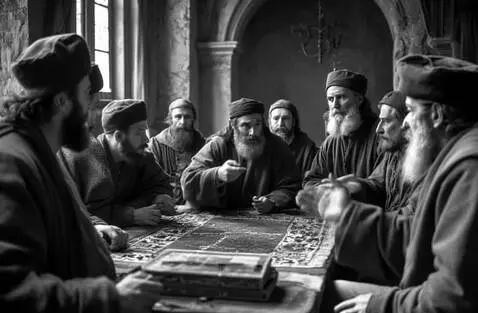 AI Video from prompt: Bunch of men Arguing About who is on Control