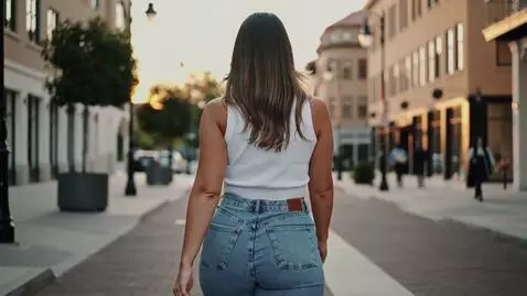 AI Video from prompt: a beautiful girl with a big, firm ass in jeans w