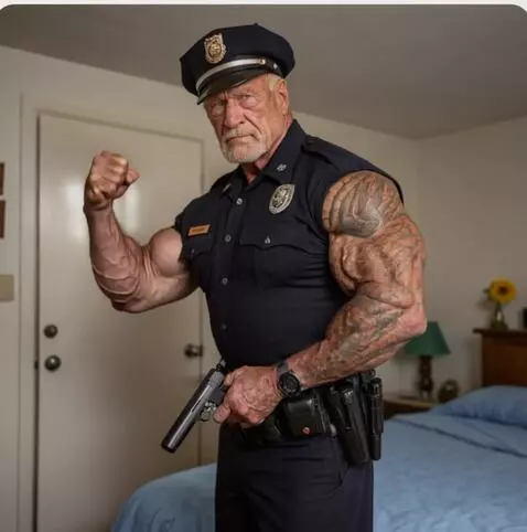 AI Video from prompt: a professional bodybuilder is flexing his massiv