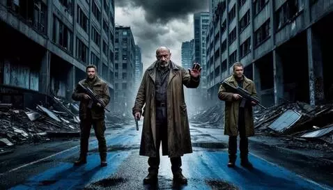 AI Video from prompt: The old man greets to the camera and speaks whil