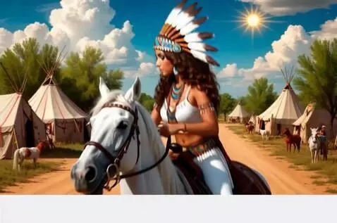 AI Video from prompt: Девушка скачет на лошади, галопом, вперёд. Из по