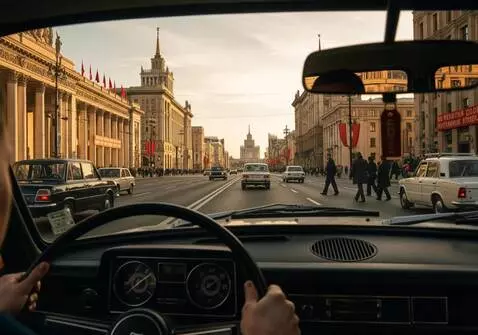 AI Video from prompt: водитель паркует автомобиль у ближайшего здания