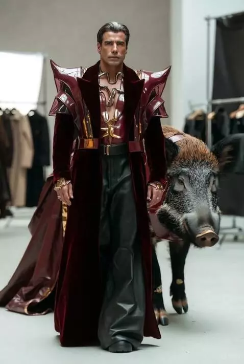 AI Video from prompt: идет прямо вперед в полный рост нормальным естес