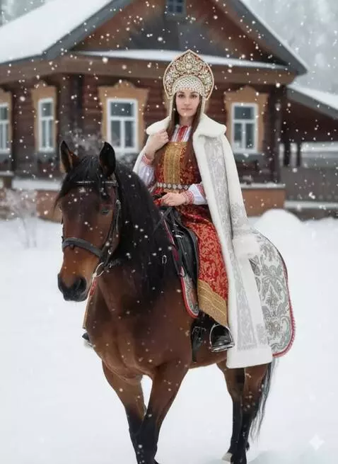 AI Video from prompt: Девушка скачет на коне, кинематографическое разр