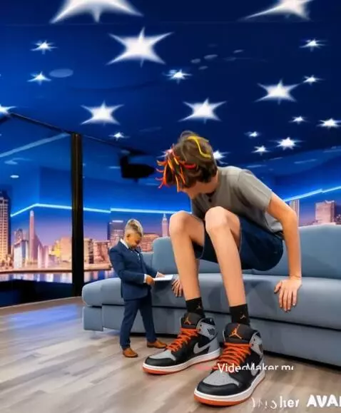 AI Video from prompt: They huge each other with the boys knee