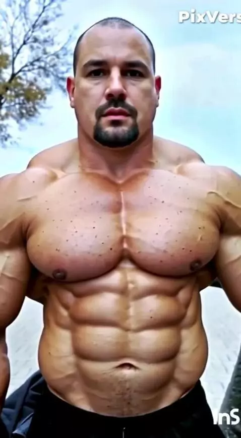 AI Video from prompt: Мужик начинается и поднимает тяжёлые штангу клад