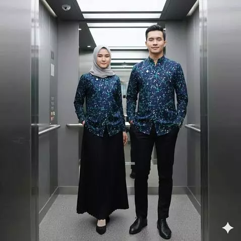 AI Video from prompt: Mereka bergaya bagaikan model pakaian profesiona